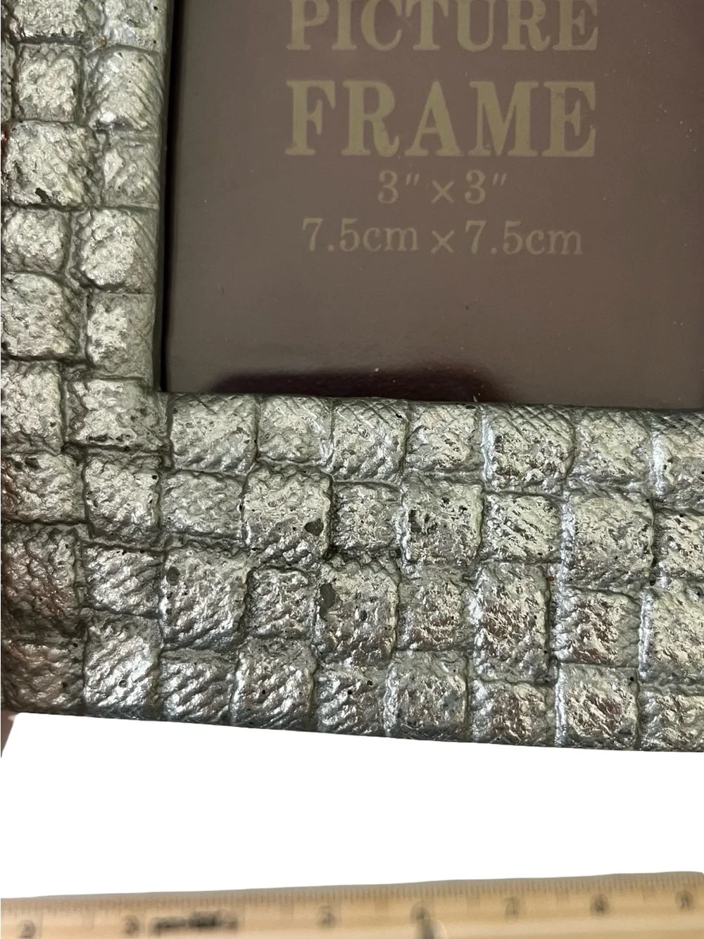 Silver Basketweave Square Picture Frame 6”x 6”